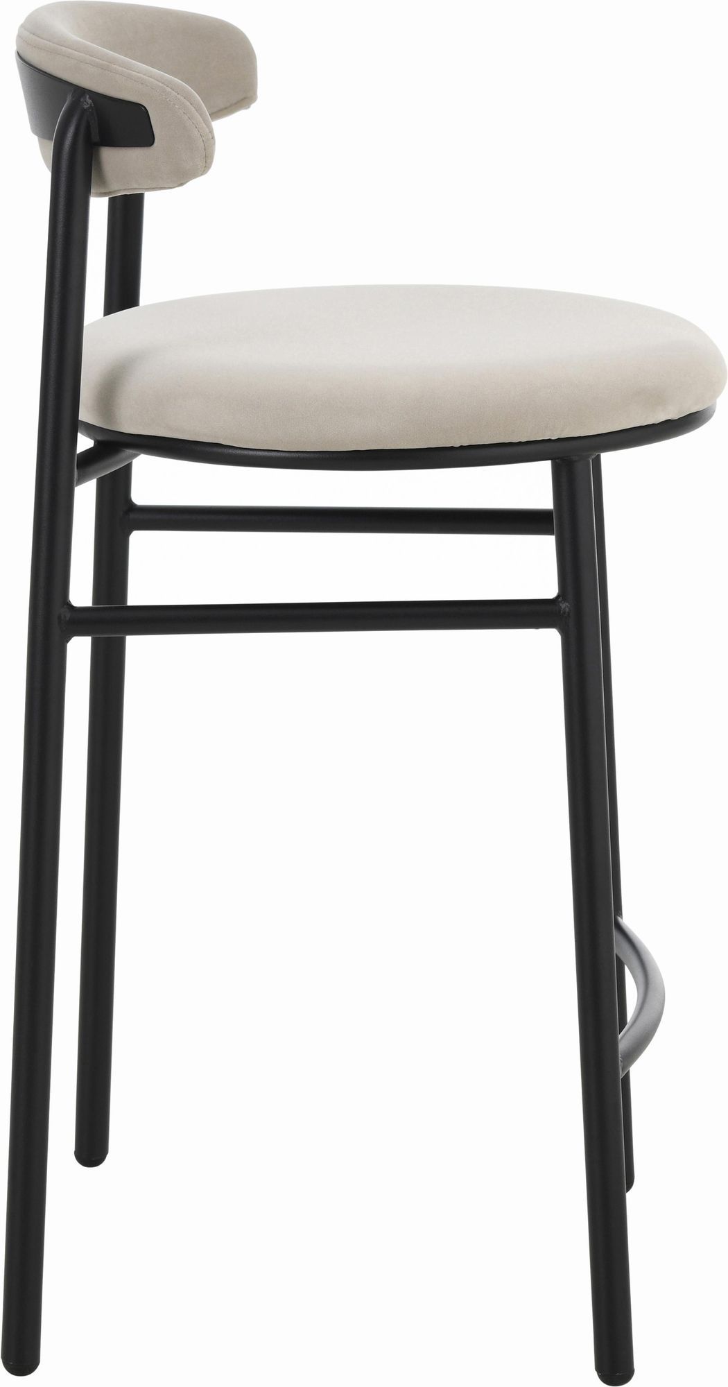Bar chair with Brown cushion and black finish - Image 5
