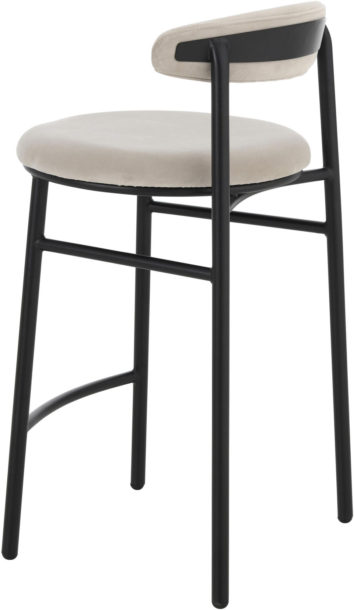 Bar chair with Brown cushion and black finish - Image 4