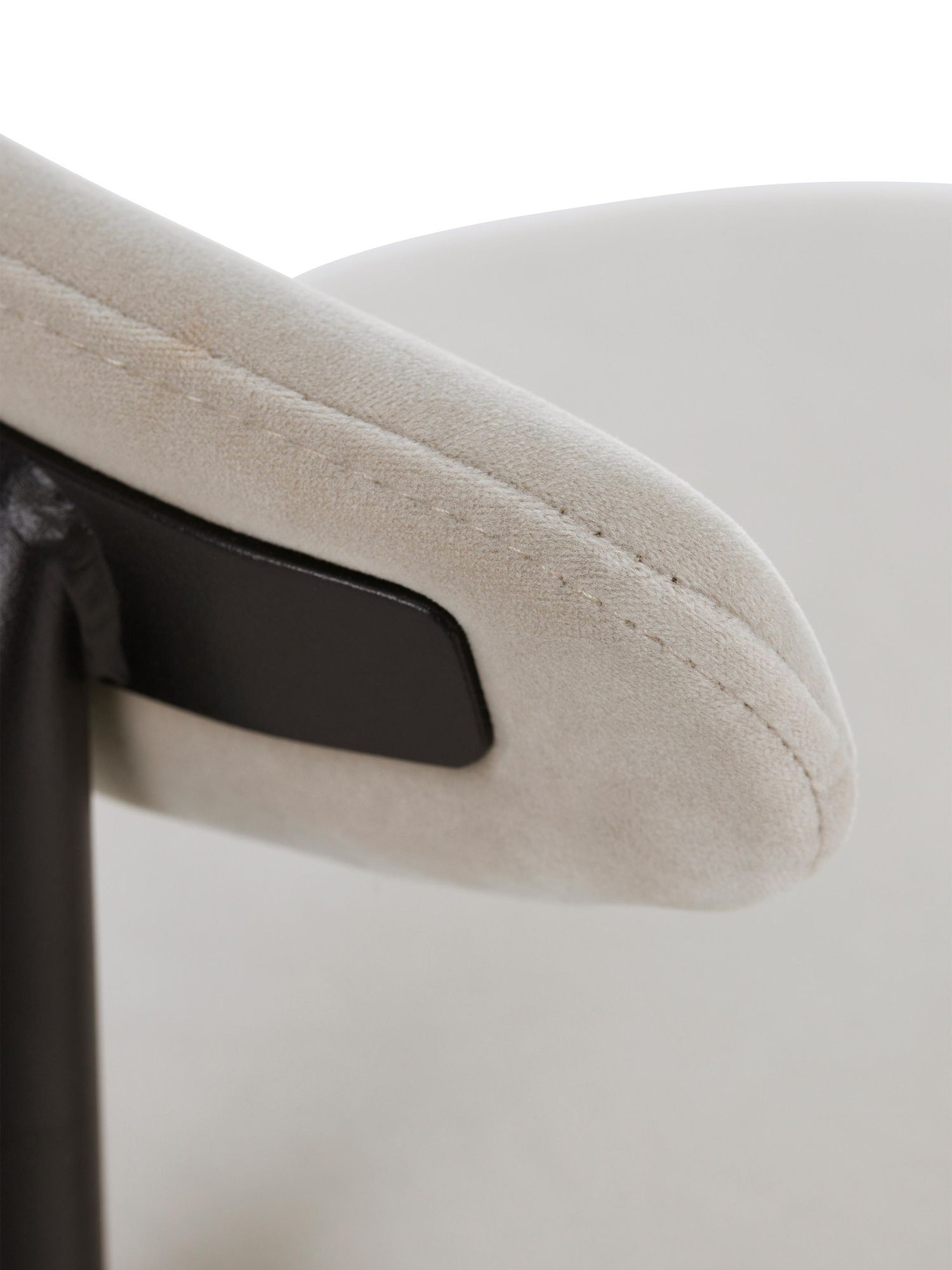 Bar chair with Brown cushion and black finish - Image 8