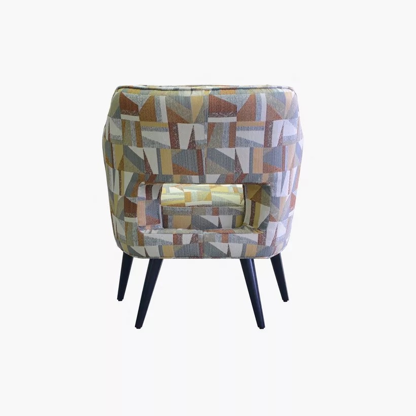 Volvo Dining and Arm chair with green mutli color with black finish - Image 4