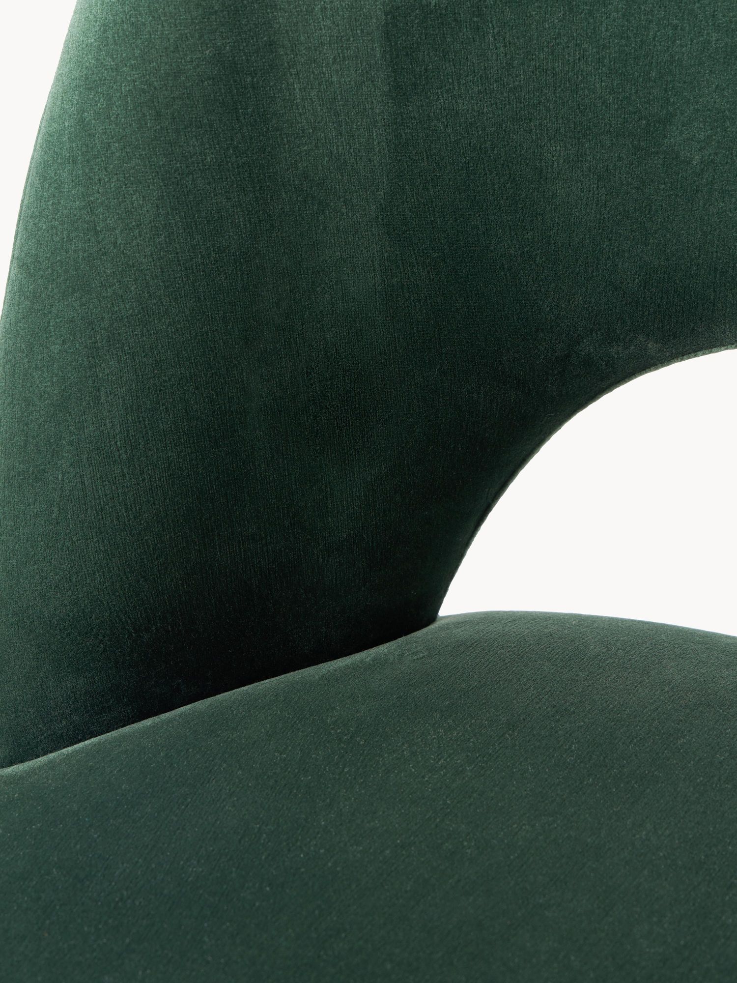 Bar chair with green cushion, black metal finish and gold footrest ring - Image 6